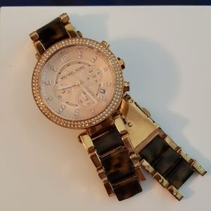 MK Kors watch tortoise shell